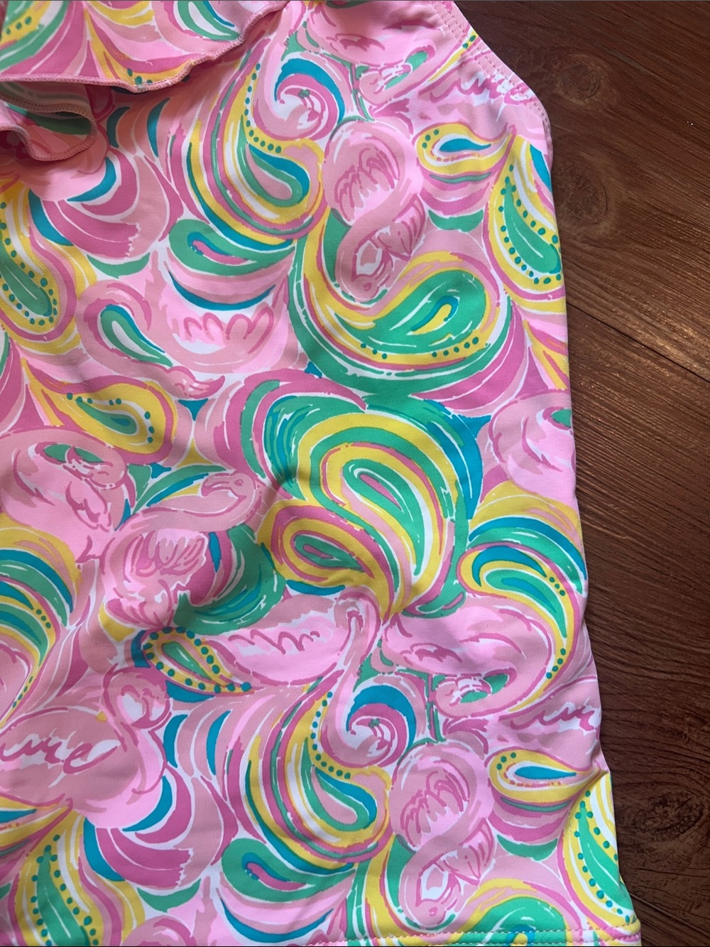 Lilly Pulitzer Pink Multi Swirl Girls 3-Piece Swim Set - Picture 11 of 13